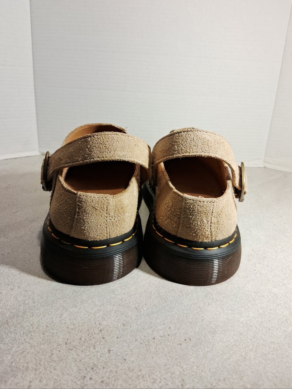 Dr Doc Martens Isham Beige Suede Mules Womans Sz. 11 - Picture 6 of 9